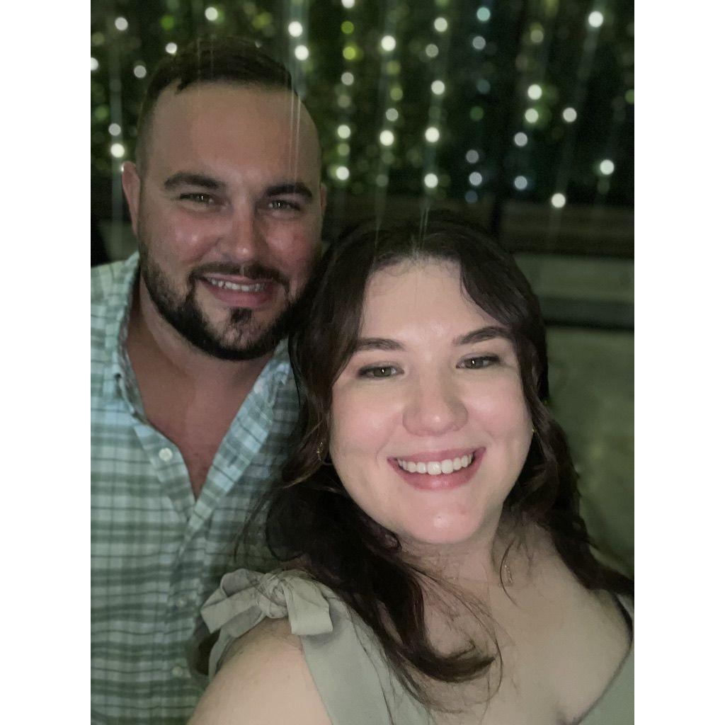 This photo was taking at ours friends wedding. We had a night filled with laughing and dancing.