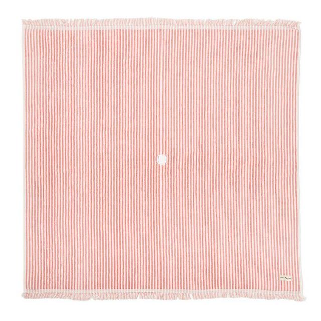 St. Tropez Striped Beach Blanket, Pink Stripe, 68" X 68"