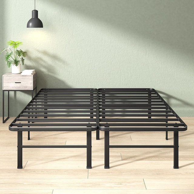 ZINUS Rumi 14in Easy SmartBase Mattress Foundation, Sturdy Metal Bed Frame, No Box Spring Needed, Eco Friendly Packaging, King