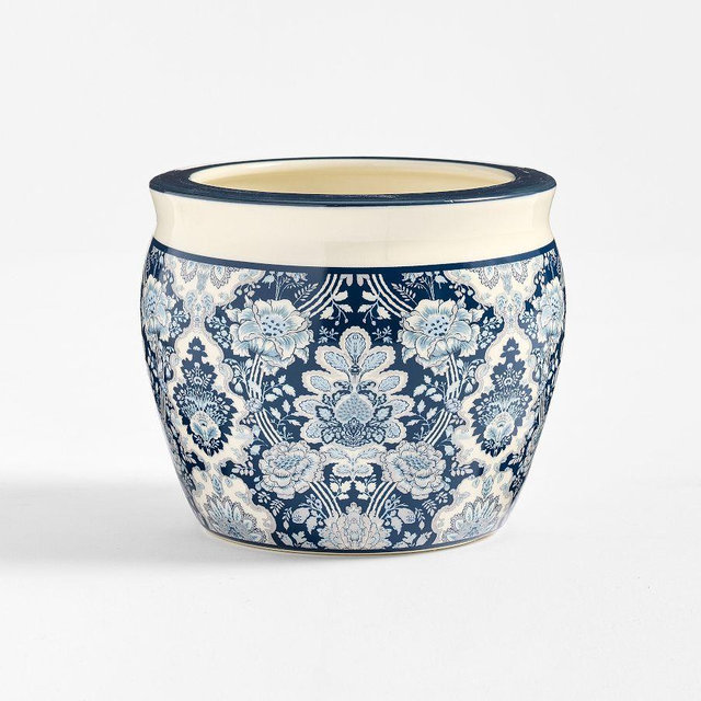 Kravet Arboretum Small Cachepot - Indigo Blue