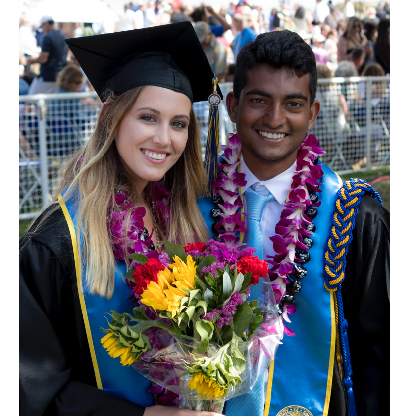 Darius and Jenna's graduation from the University of California, Santa Barbara (2017).