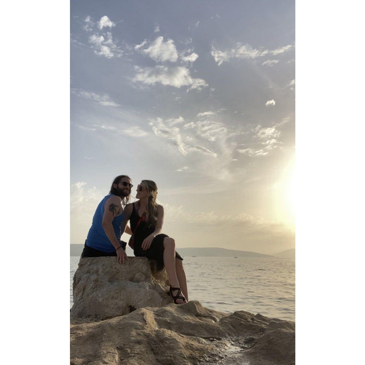 First Beach Day in Croatia (Aaron was ill)