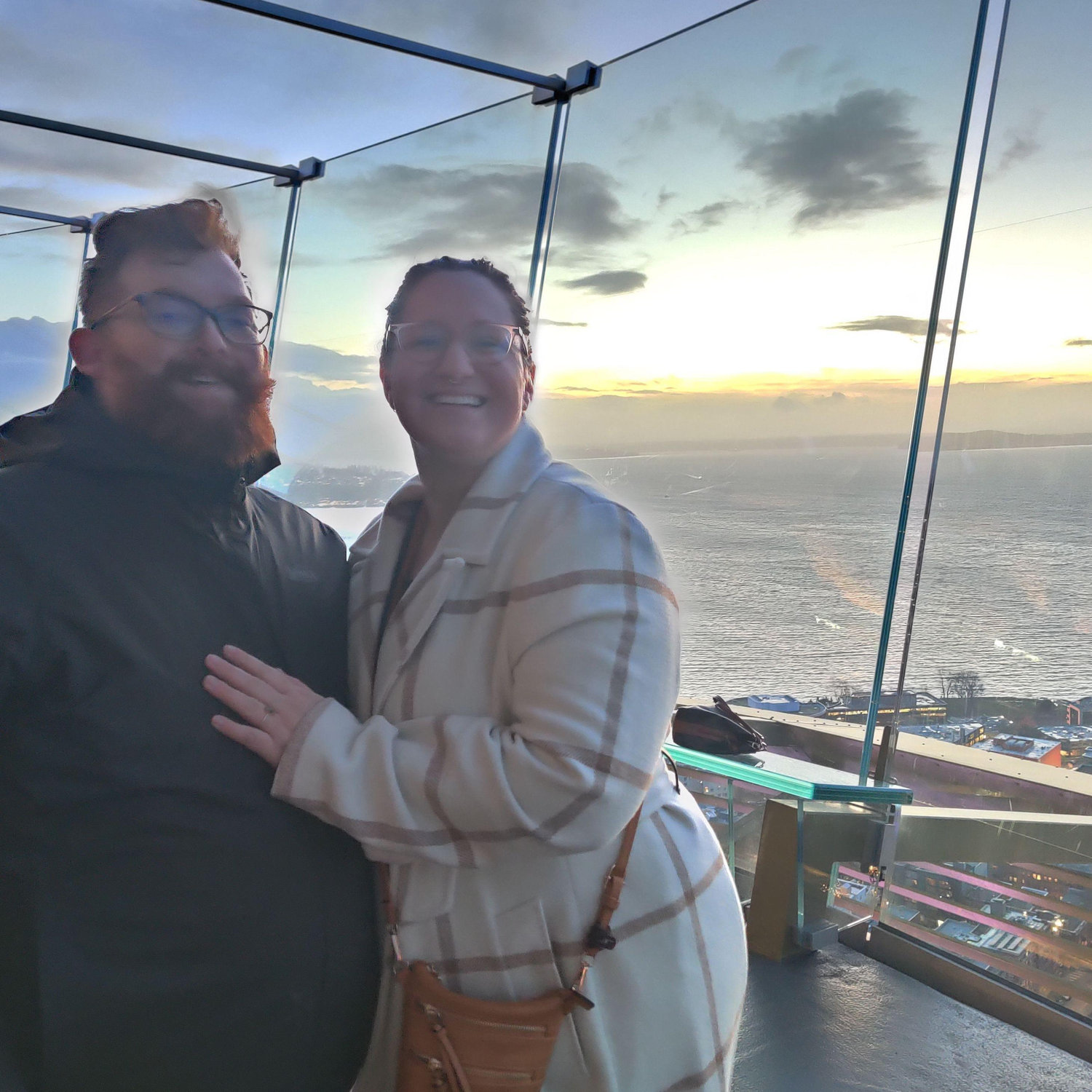 At the top of the Space Needle