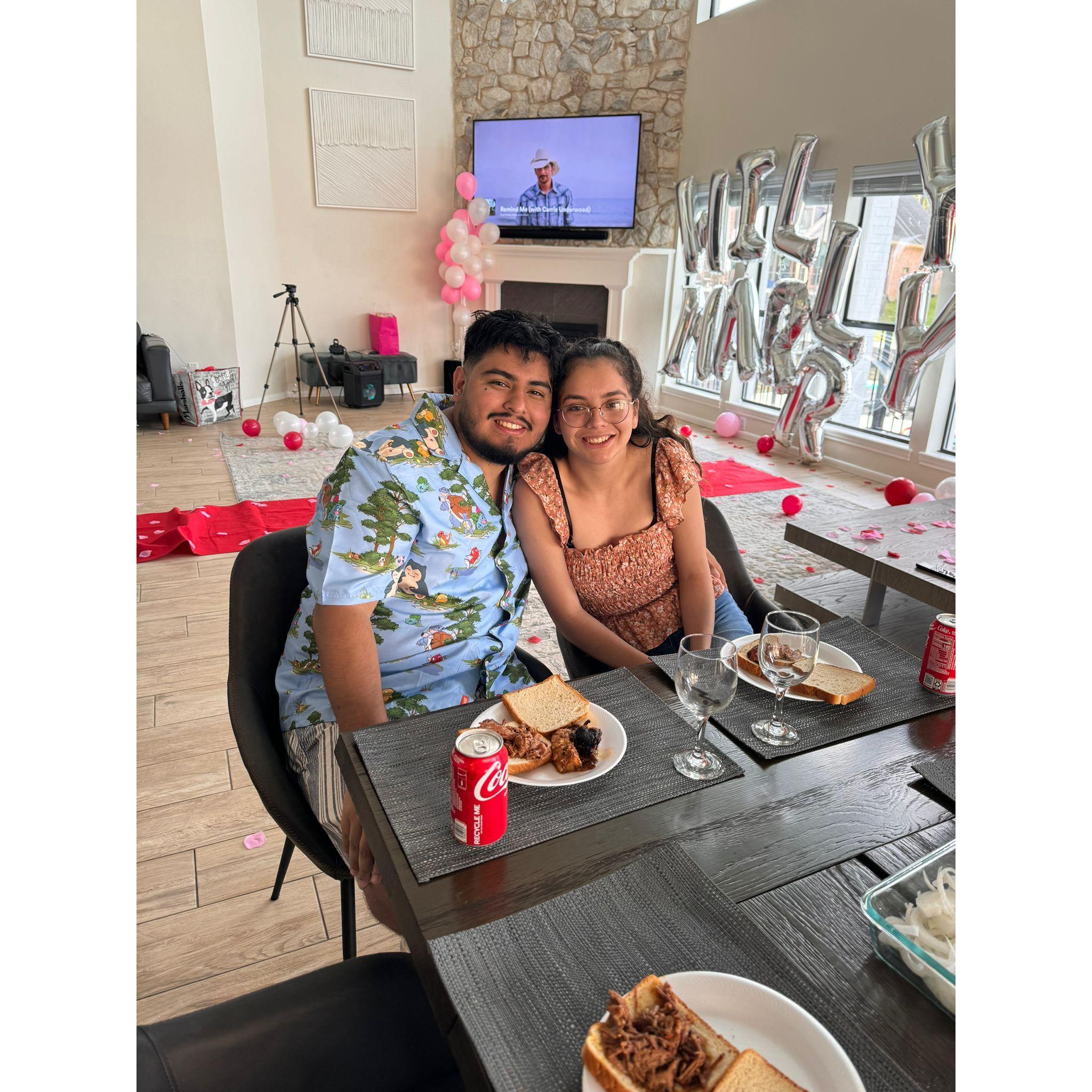 FIRST LUNCH AFTER PROPOSAL