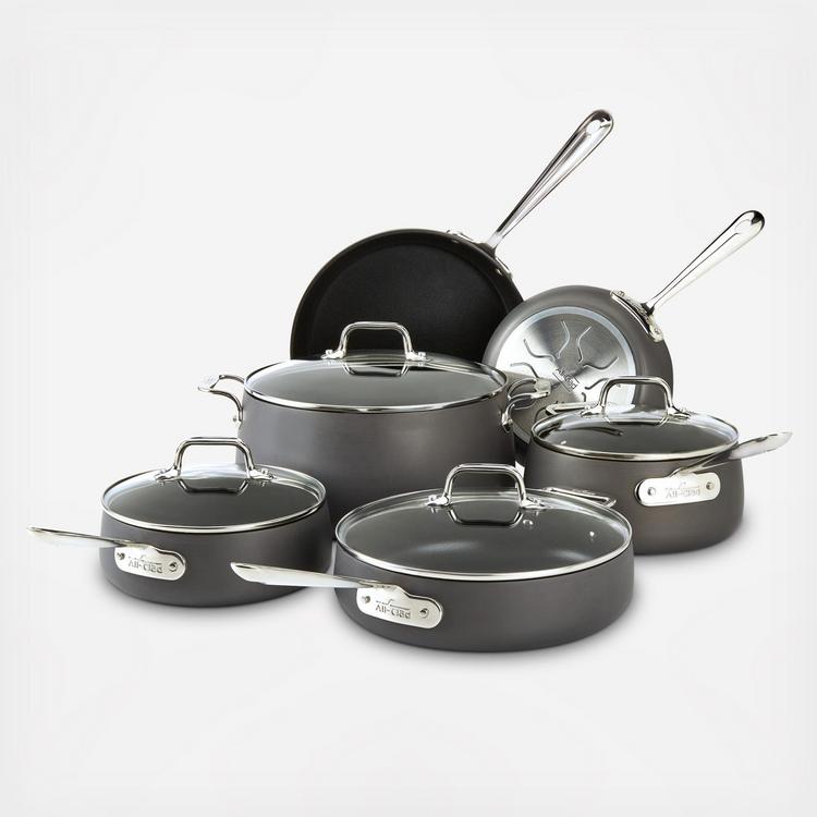 All-Clad, HA1 Hard Anodized 10-Piece Essential Cookware Set - Zola