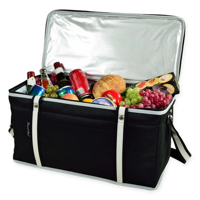 Picnic at Ascot Bold Collection 72-Can Folding Cooler in Black