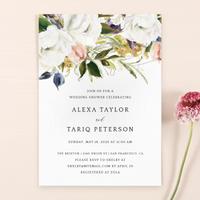 Octavia Portrait | White | Zola Wedding & Bridal Shower Invitations