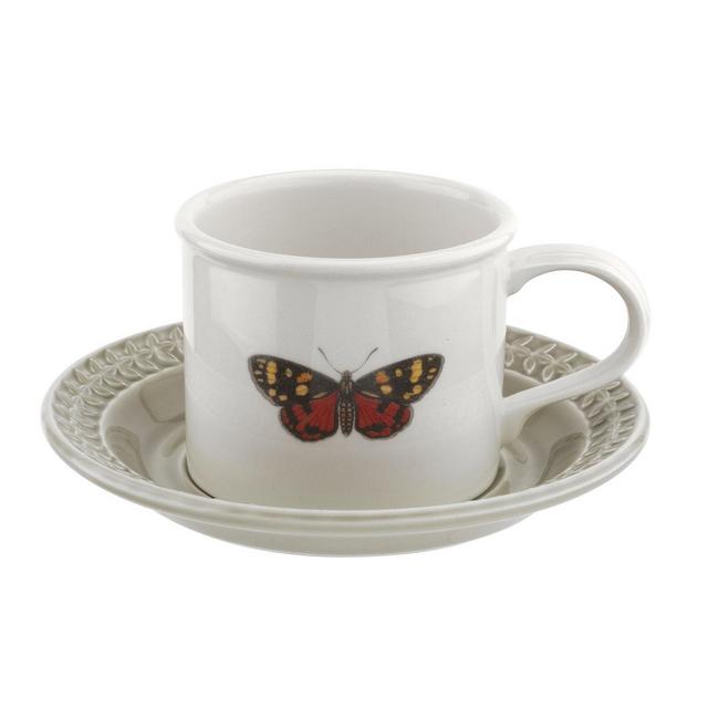 Portmeirion Botanic Garden Harmony Embossed Stone Breakfast Cup and Saucer