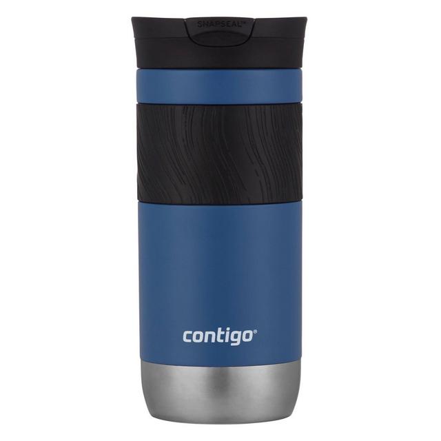 Contigo 16oz SnapSeal Insulated Stainless Steel Travel Mug with Grip Blue Corn