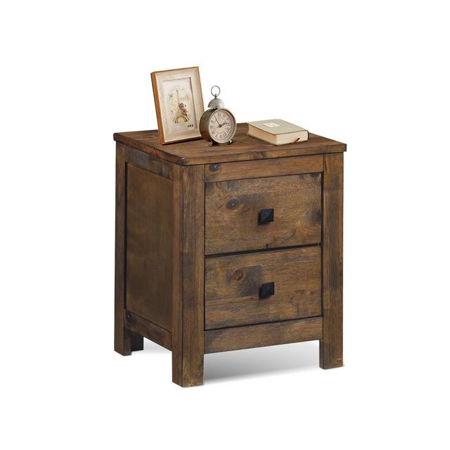 Costway Nightstand Bed Sofa Side End Coffee Table Wood 2 Storage Sliding Drawers Bedroom