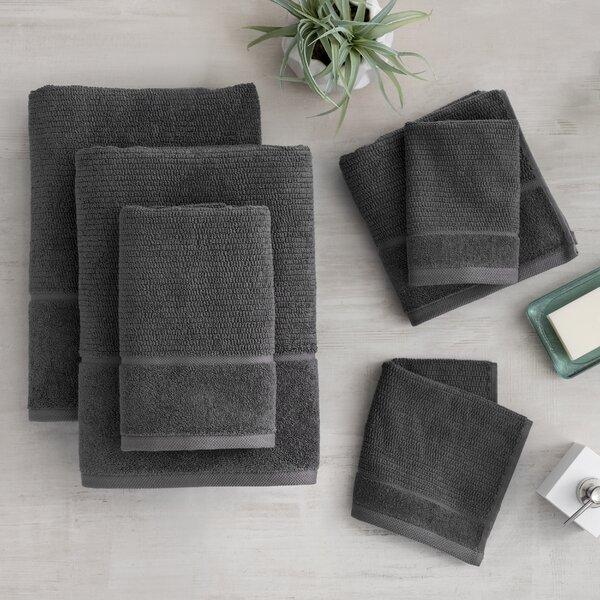 Luxury Textured 6 Piece Turkish Cotton Bath Towel Set