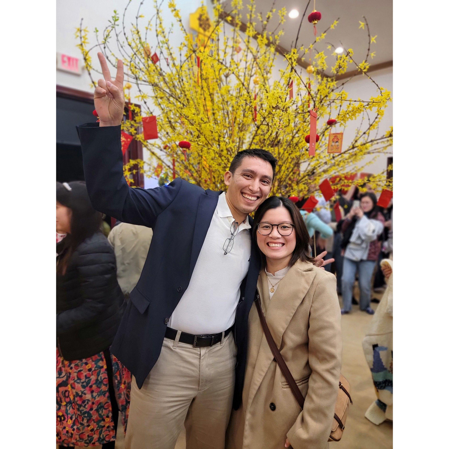 White boy in a Vietnamese temple on his first Lunar New Year