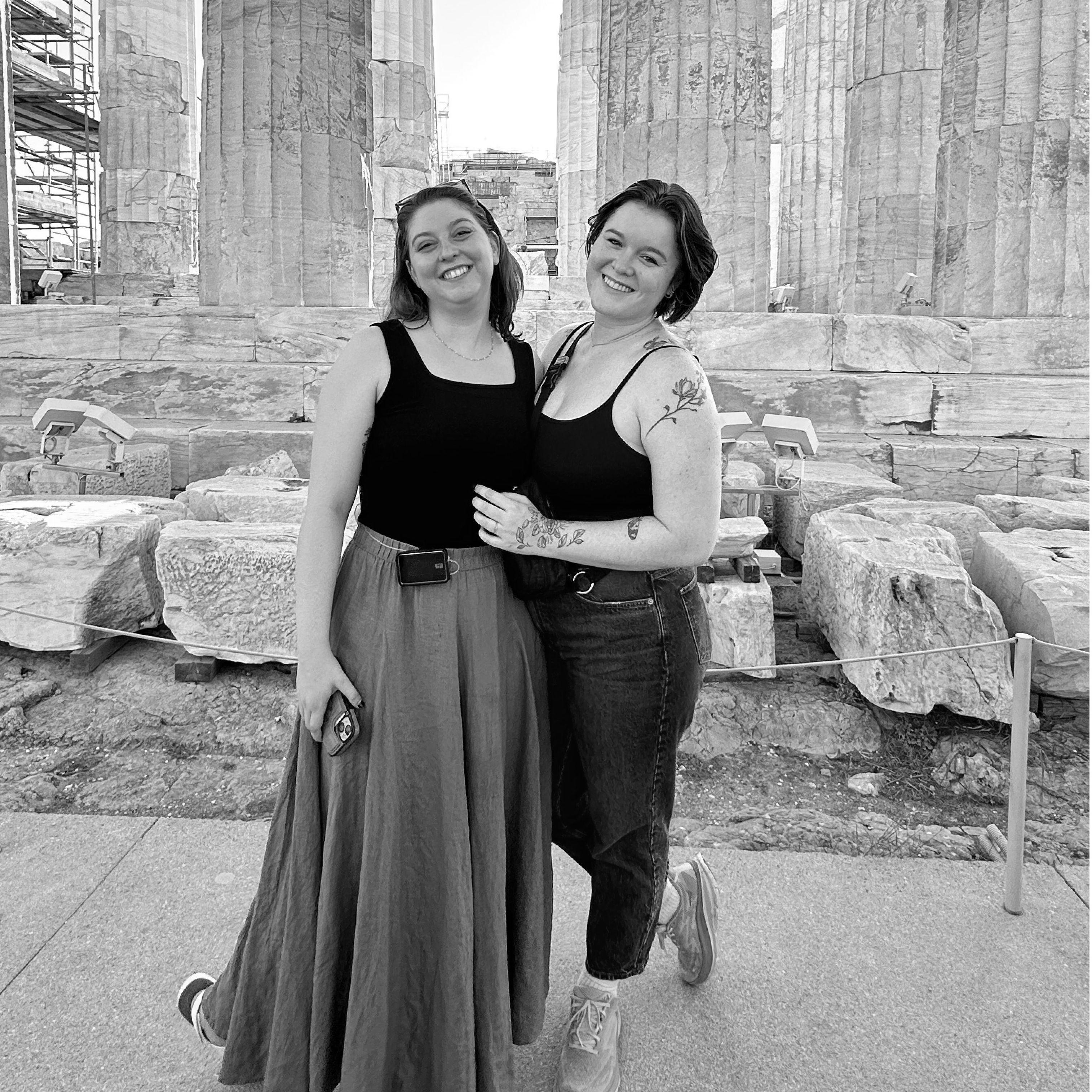 In Athens and on one of our many trips together