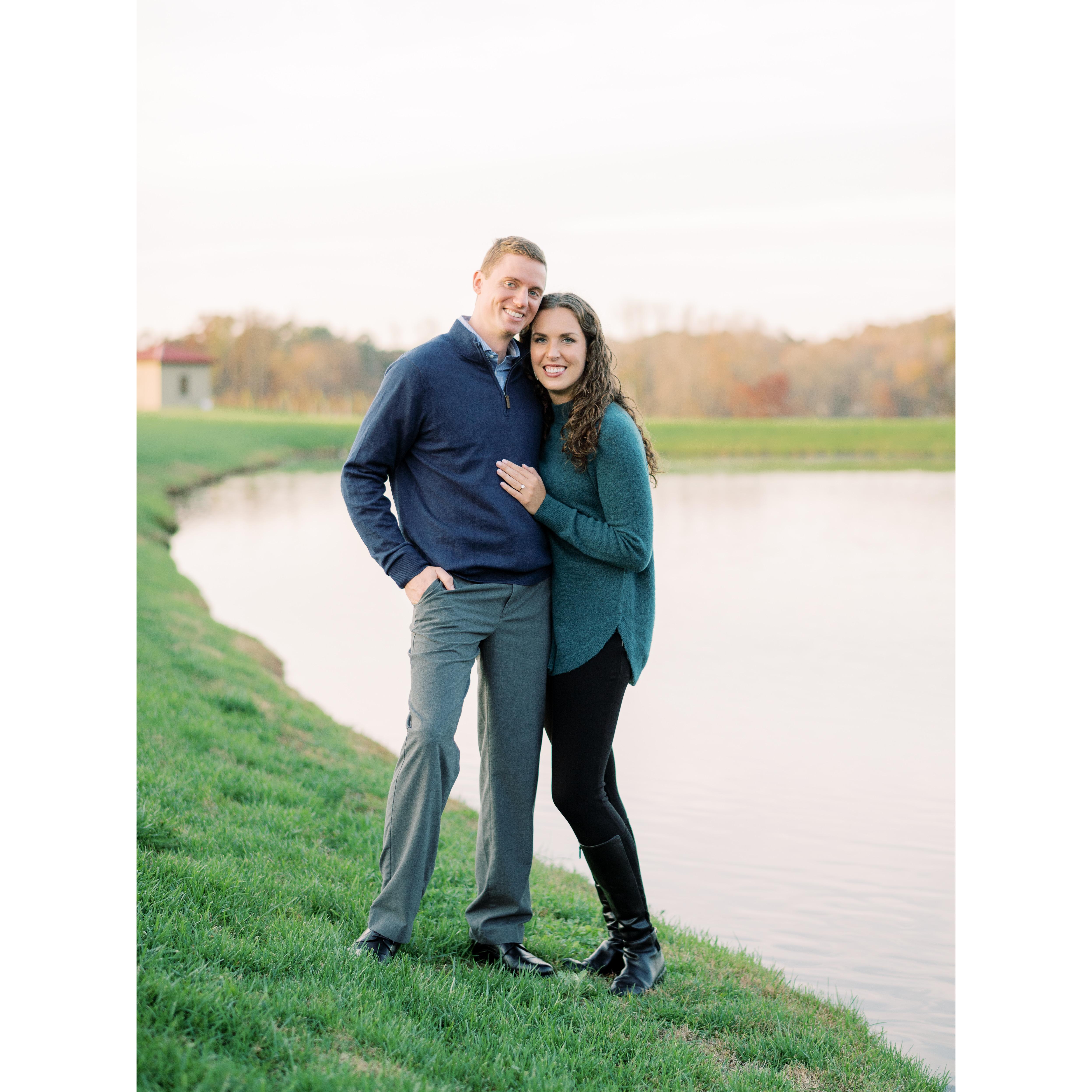 Engagement photos at Childress Winery