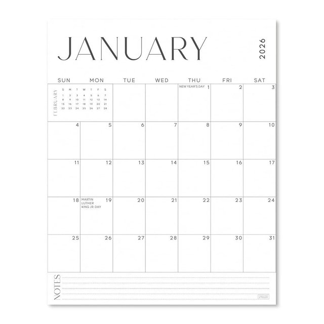 S&O Modern Magnetic Fridge Calendar from January 2026-June 2027 - Tear-Off Refrigerator Calendar to Track Events & Appointments - 18 Month Magnetic Planner for Fridge for Easy Planning-9.6x12 in.