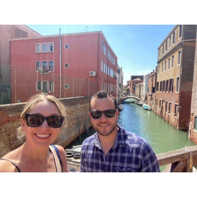 Wandering around the canals in Venice.