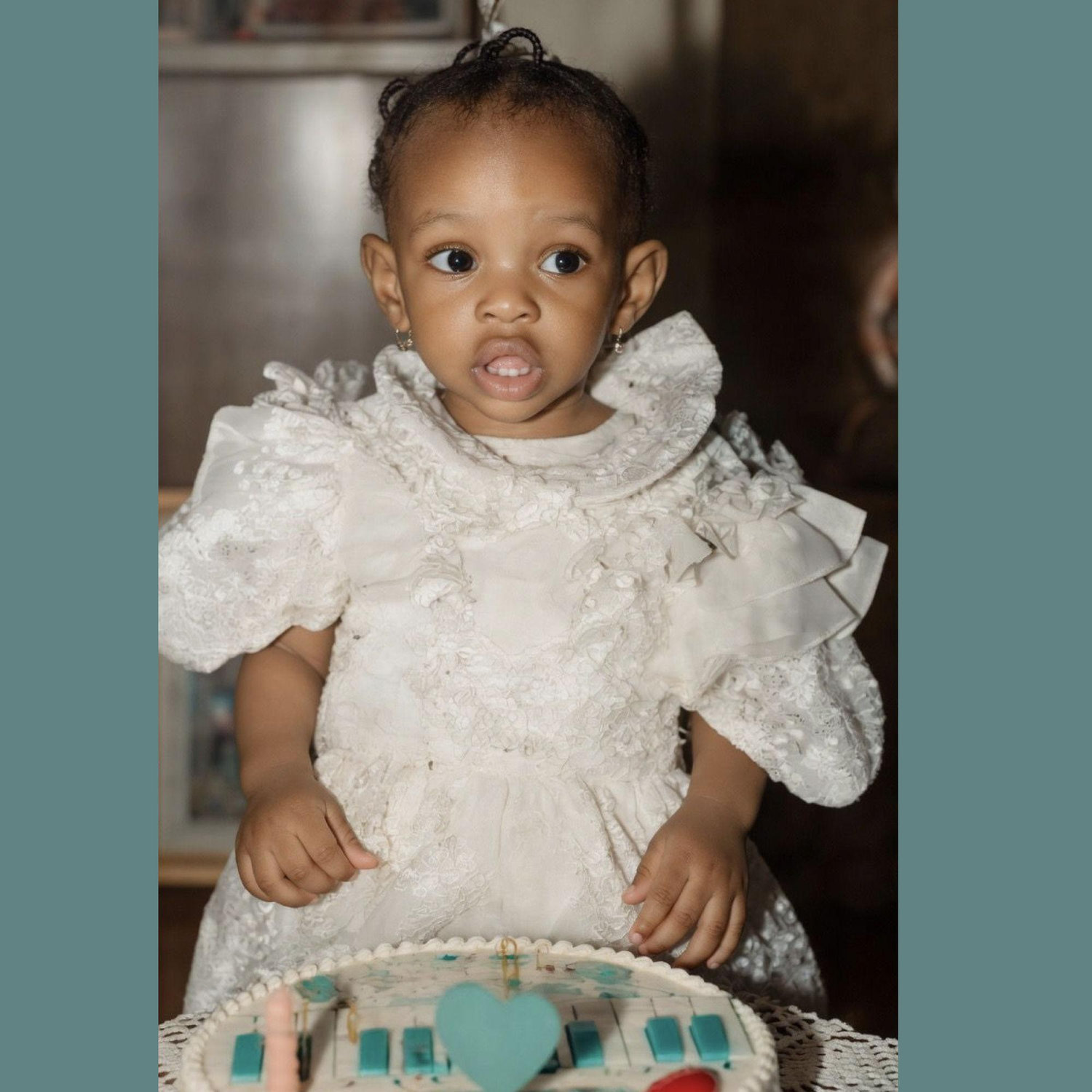 Wide-eyed and full of wonder, she already had the most expressive eyes in the room. Those same eyes looked into mine when she said “I do,” and I knew I was the luckiest man alive.