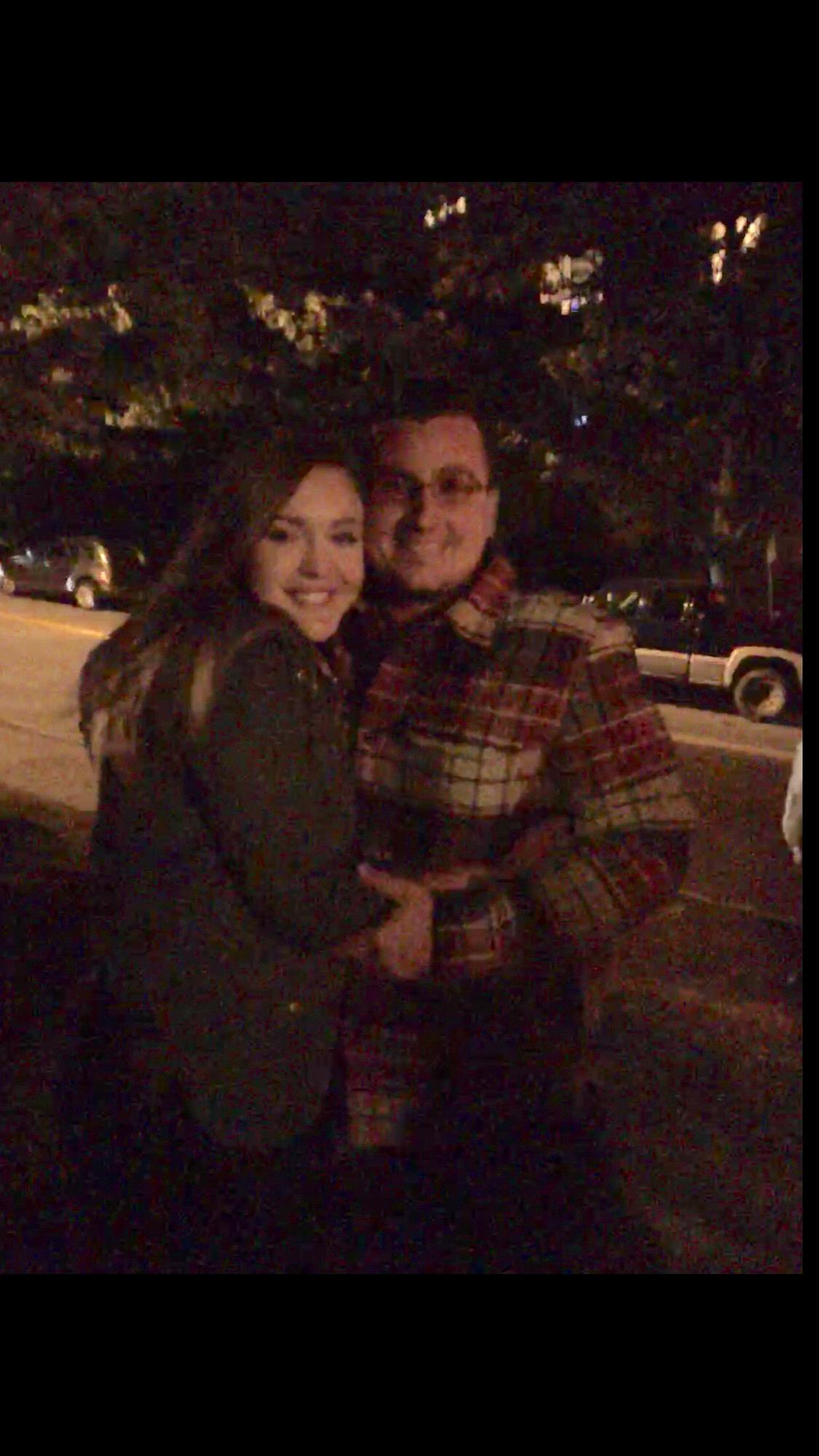 This was our very first photo together as a couple. Arthur and I had gone to support a fellow coworker in his play!