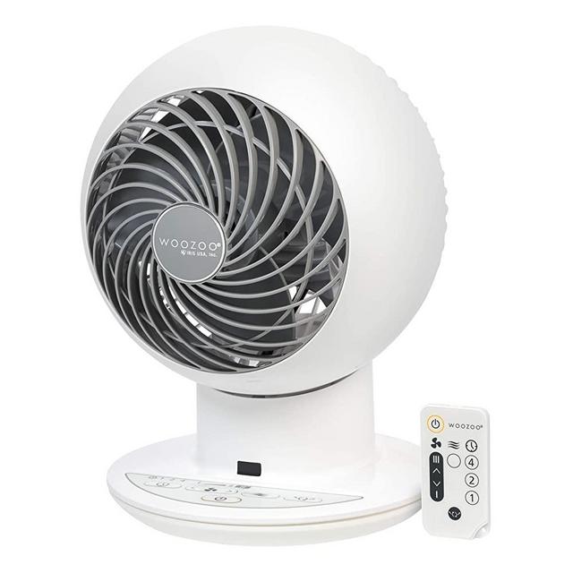 Woozoo Compact Personal Oscillating Circulator Fan with Remote, White PCF-SC15