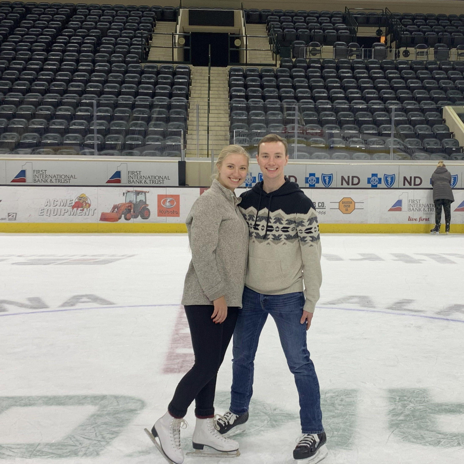 Skating in Ralph Engalstad Arena