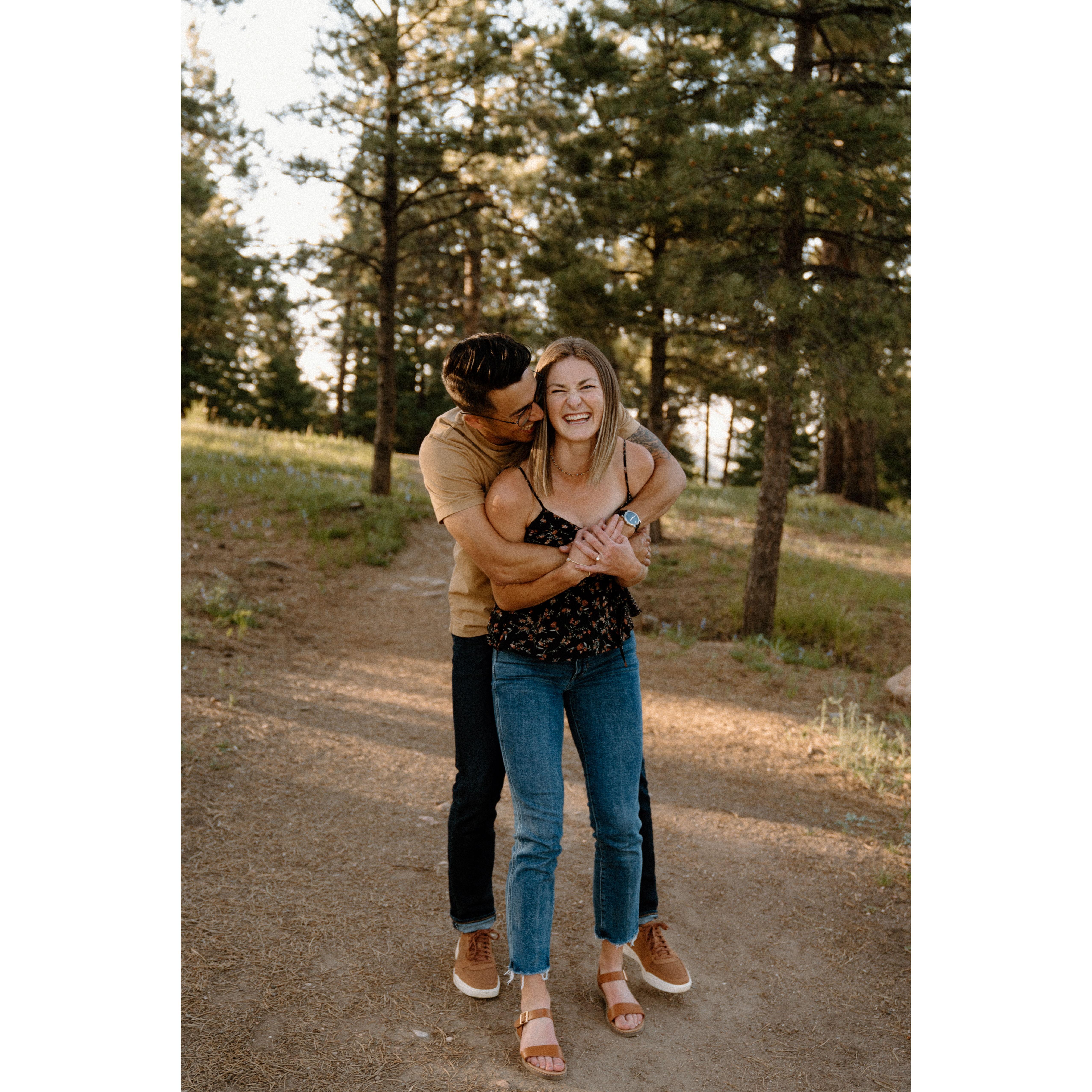 Engagement photos at Mt. Falcon