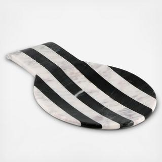 Old Hollywood Striped Marble Spoon Rest