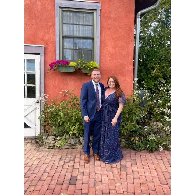 Getting all dressed up to celebrate Jenna's cousin and his new wife at their wedding!