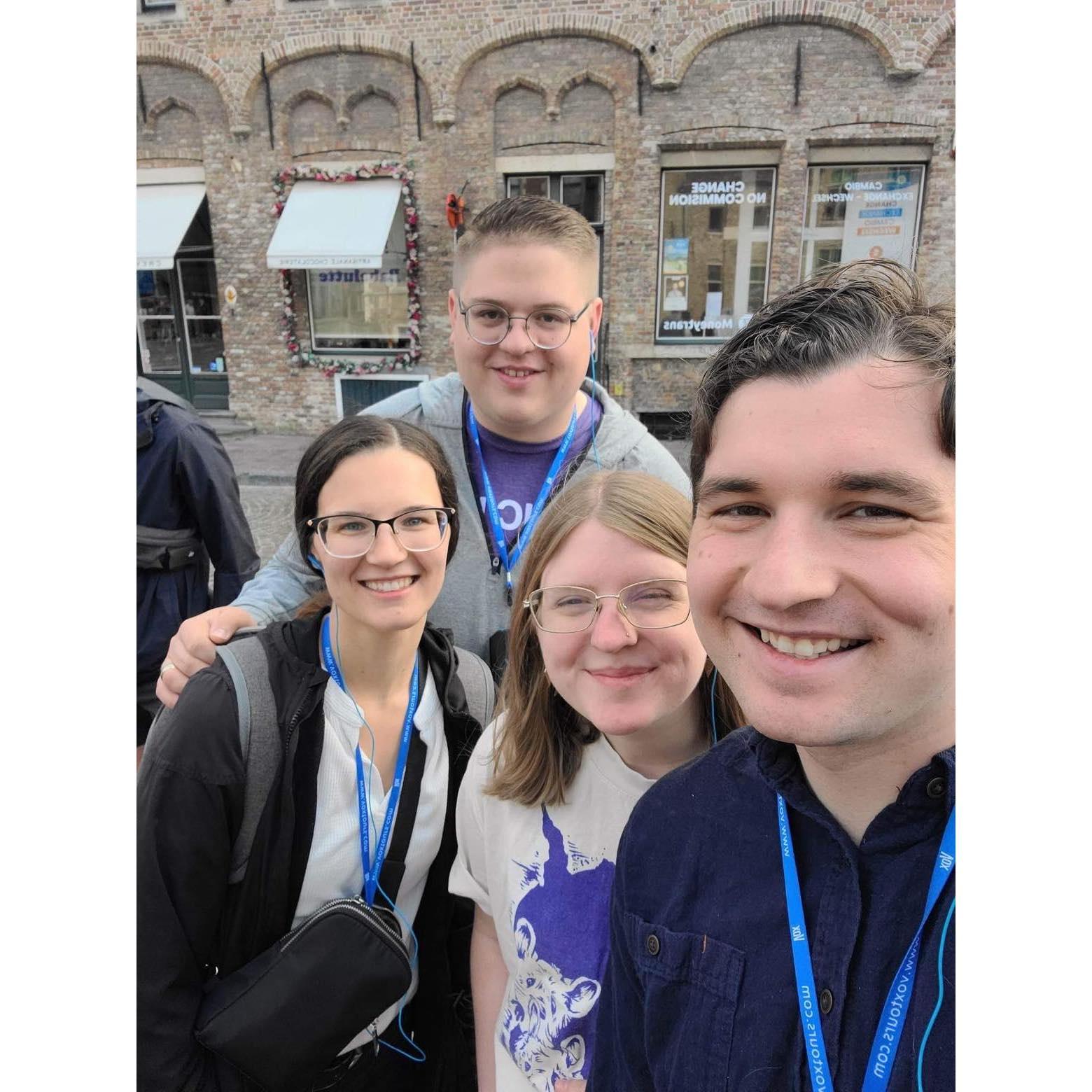 With a couple of our best friends -- Jonah and Makayla -- in Bruges!