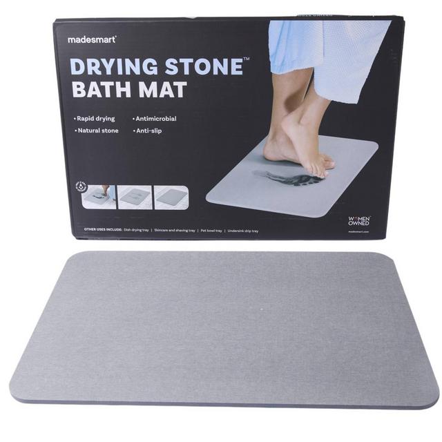 Diatomite Stone Drying Bath Mat - madesmart