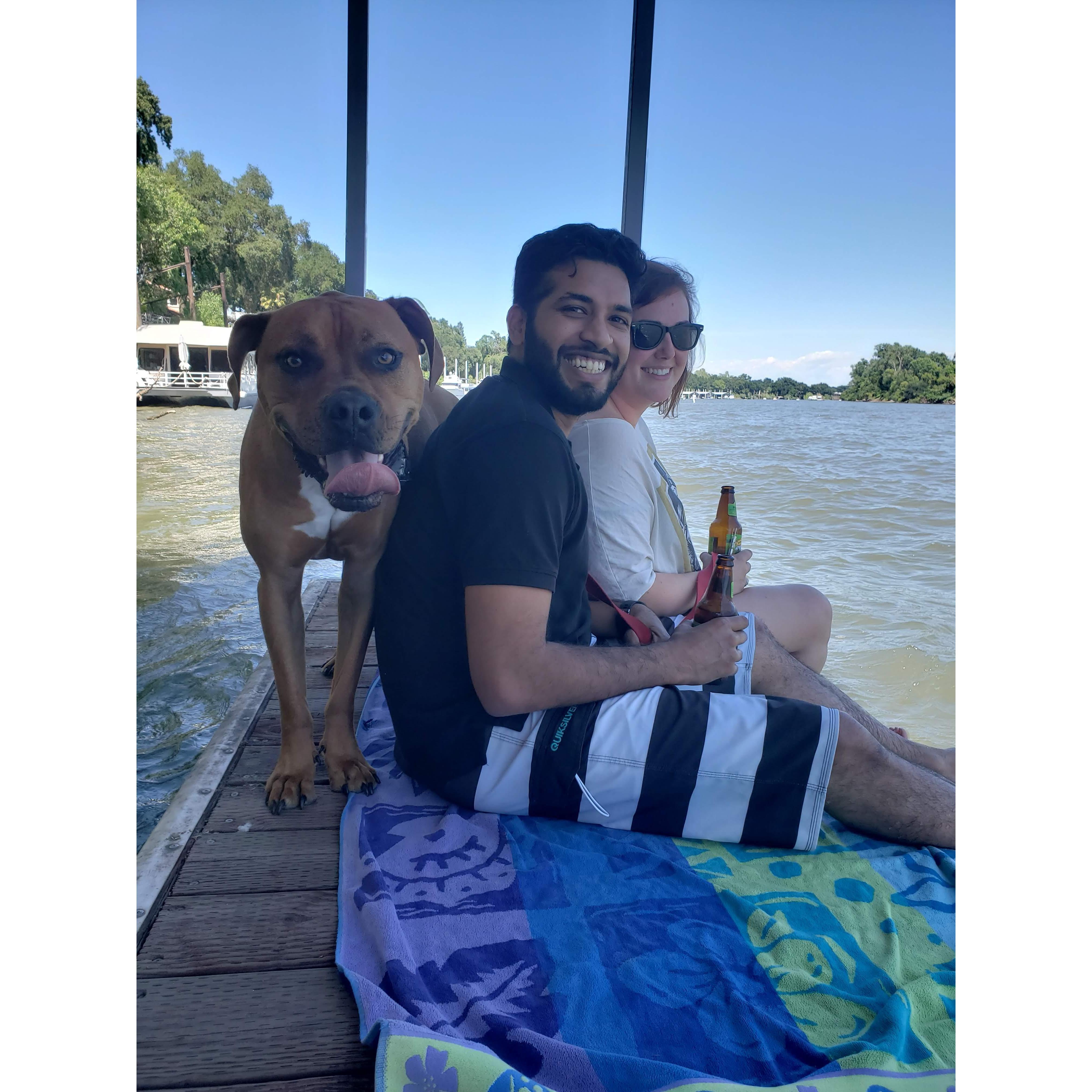 Chilling on the river with our favorite dude