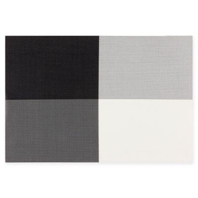 Kraftware EveryTable Four Corners Placemat in Black/White (Set of 12)