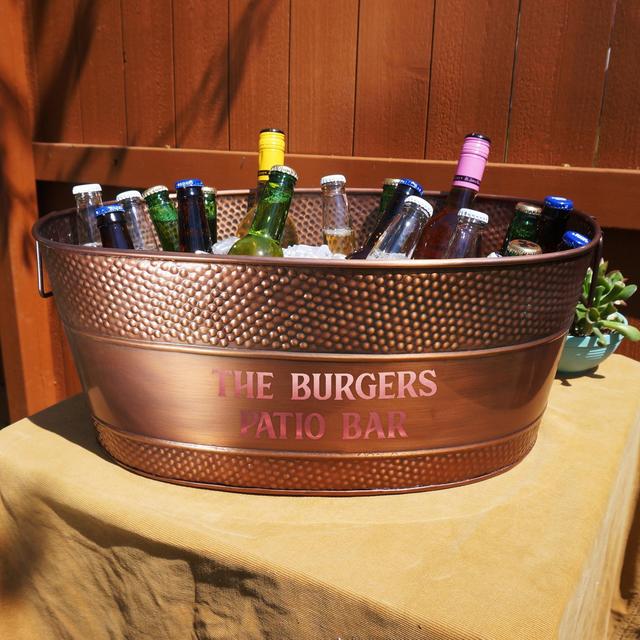 Personalized Copper Beverage Tub / Stainless Steel for Wedding Gift for Couple, Housewarming, Birthday, Anniversary, Bridal Shower Etc