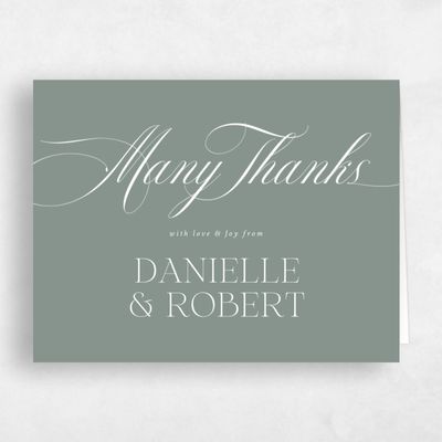 Deep Sage, Green Wedding Thank You - Hunter Landscape