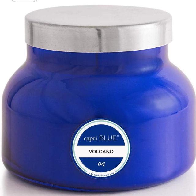 Capri Blue Volcano Scented Candles - Luxury Candles for Home Scented with Tropical Fruit & Sugared Citrus - Soy Candle Wax Blend - Tropical Candle - Jar Candles - Blue Candle (19 oz)