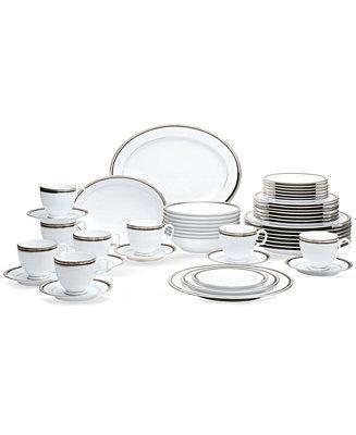 Noritake Bone China Austin Platinum 50-Pc. Service for 8