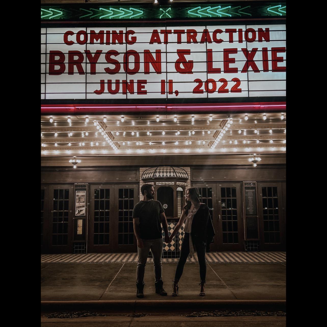 The Paramount Theatre was the cutest spot for our last photoshoot before the big day!