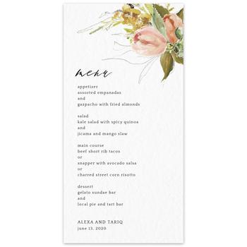 Isabelle  Floral Wedding Menu Cards, Wildflower Decor, Modern Classic  Table Elegant Menus Printed - Yahoo Shopping