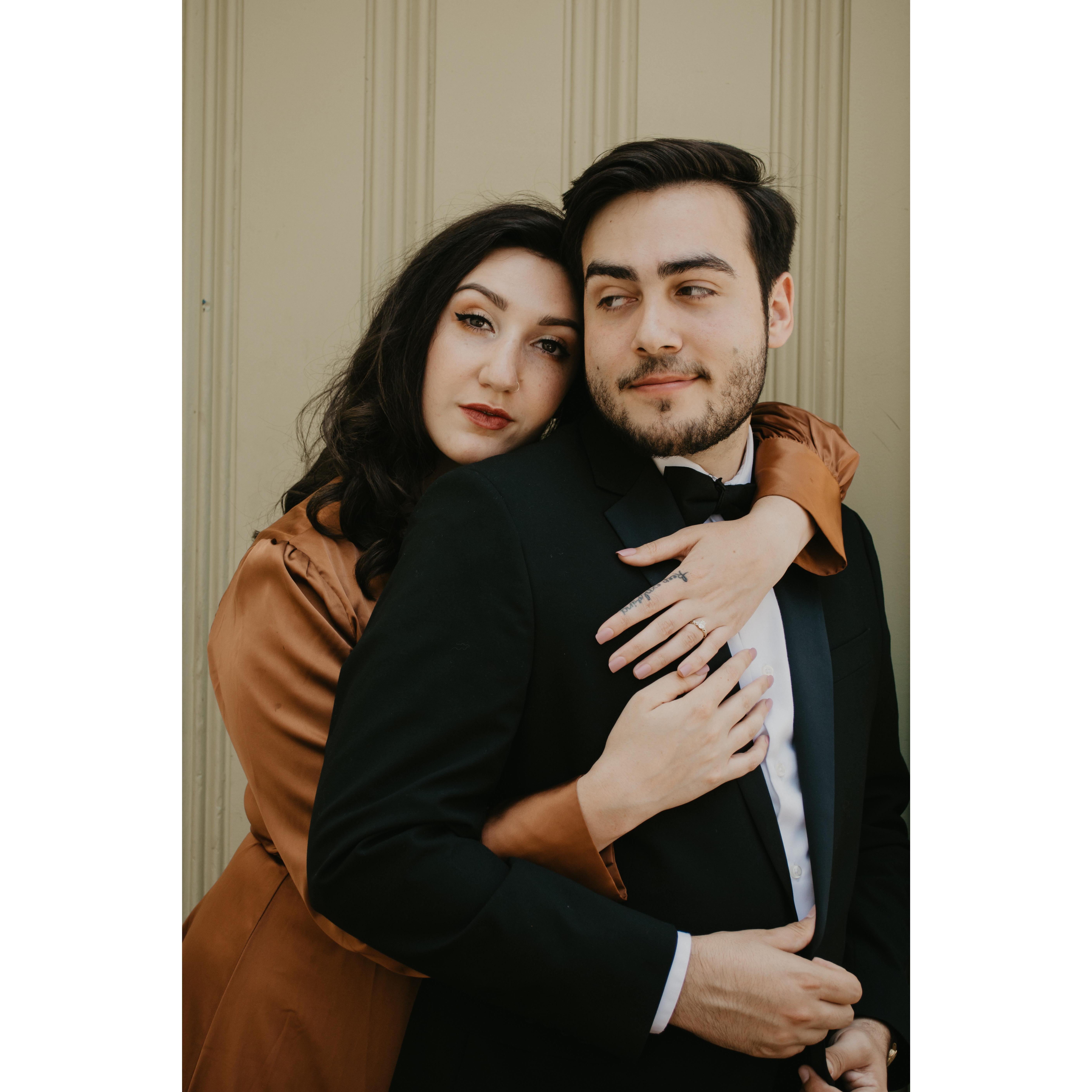 engagement photoshoot, los angeles union station