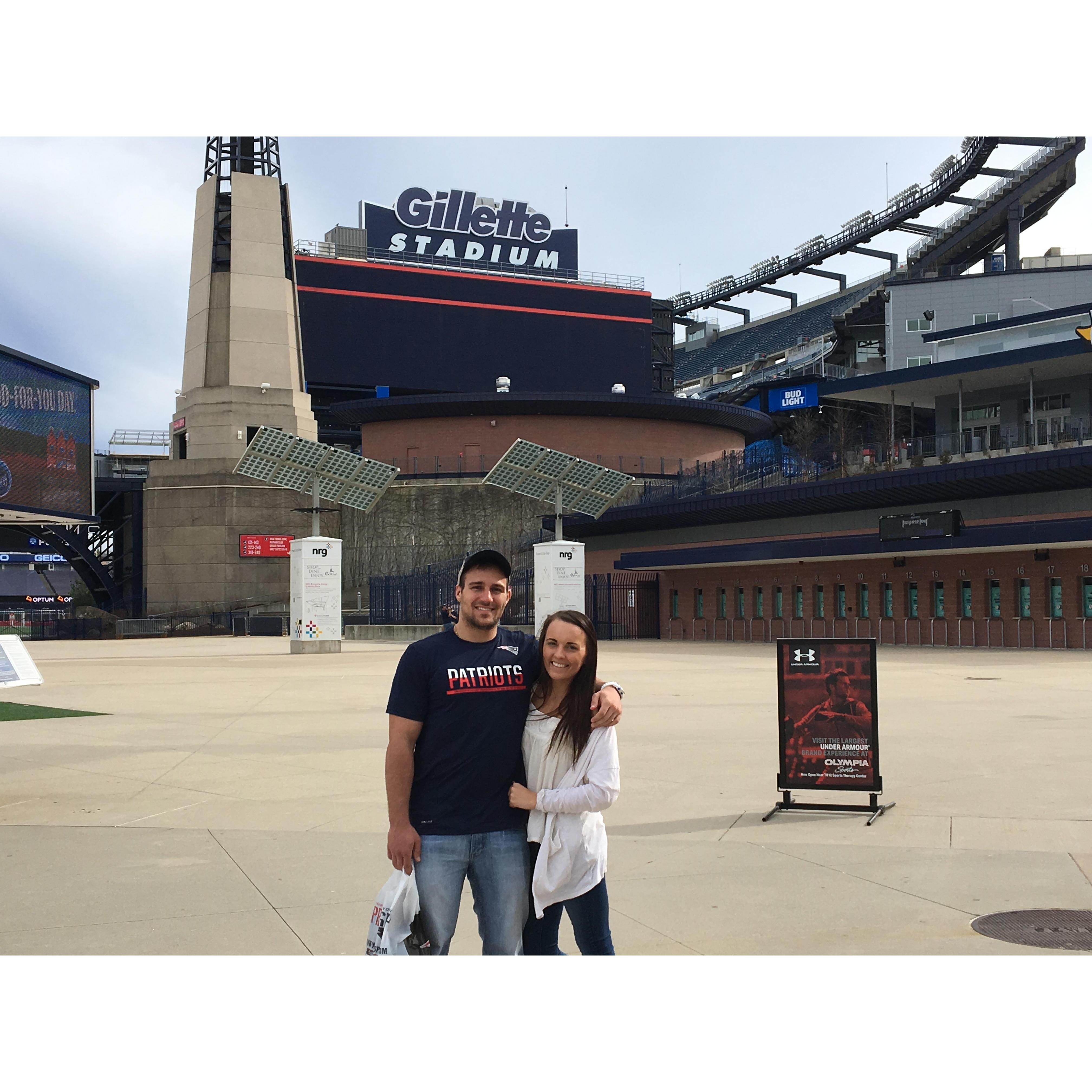 Foxboro, MA - Spring 2017
Fun fact - We switched off traveling back and forth between MA and CO every month to see each other during our first half year of dating.
