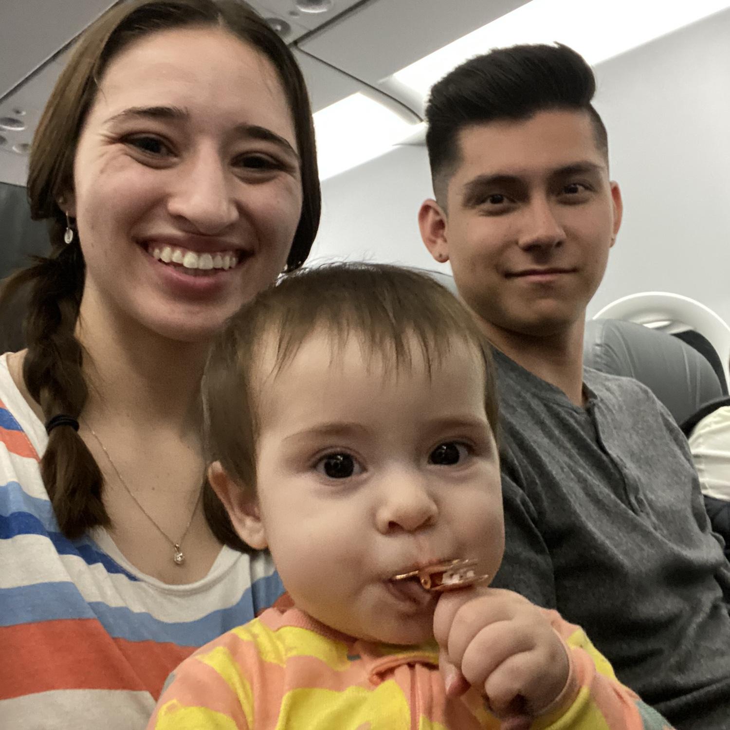 Our first airplane trip as a family