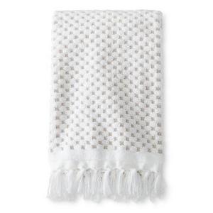 White Knotted Fringe Hand Towel - Threshold™