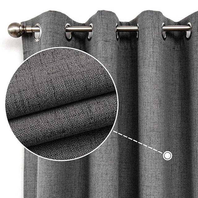 CUCRAF 100% Total Blackout Curtains Panels,Thick Light Blocking Curtain Thermal Insulated Window Drapes for Bedroom Living Room,2 Panels Set(52 x 84 inches,Grey)