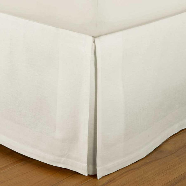 PB Essential Bed Skirt, King-14, Classic Ivory