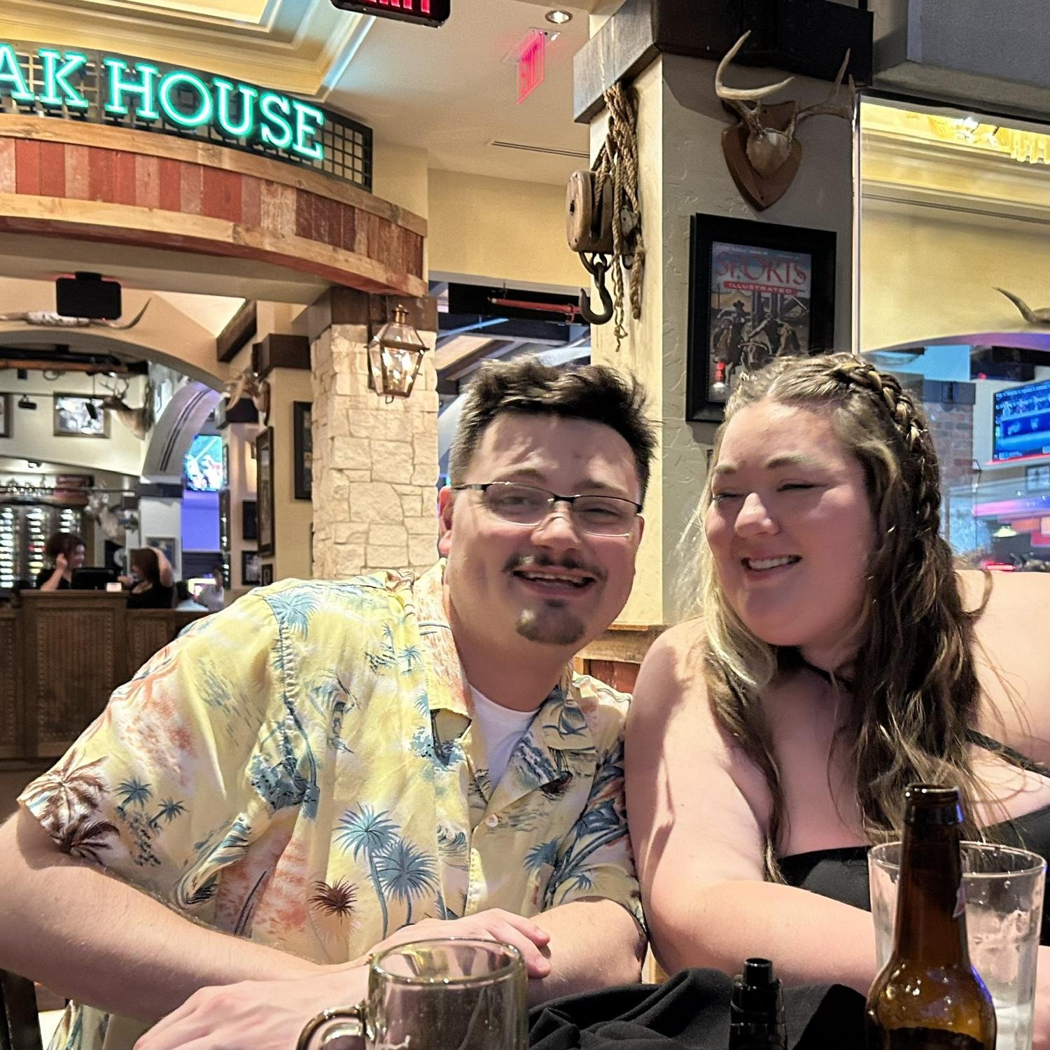 Enjoying a nice steak dinner during Cody’s 21st birthday weekend in Las Vegas
Year: 2024