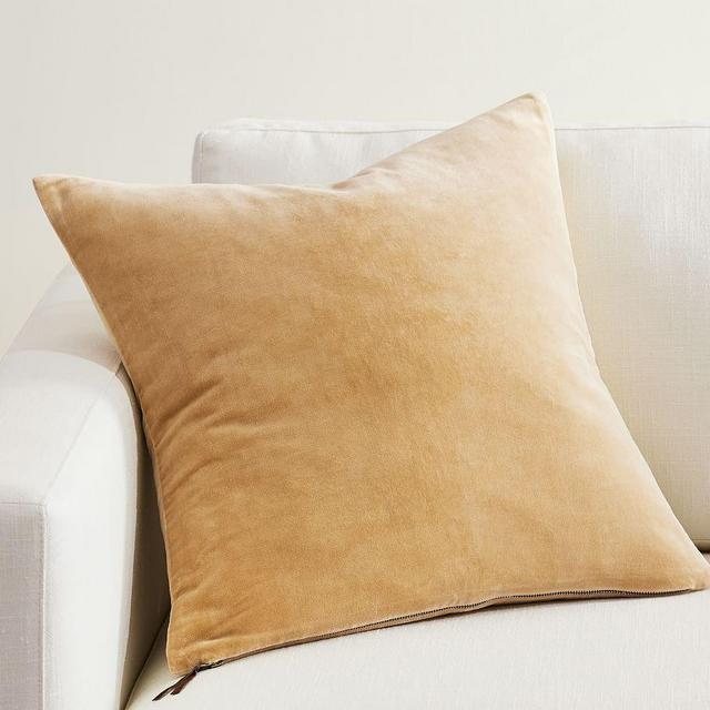 Everywhere Velvet Throw Pillow Cover, 20" x 20", Gold