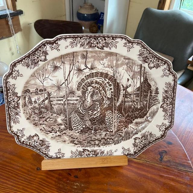 Vintage Turkey Platter 20” x 15-1/2” x 2”, Wedgwood