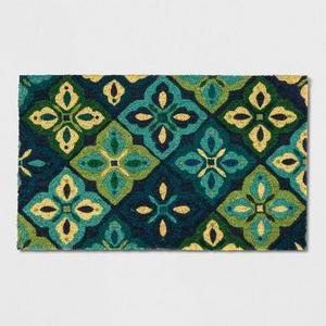 Blue Floral Doormat 1'6"X2'6" - Threshold™