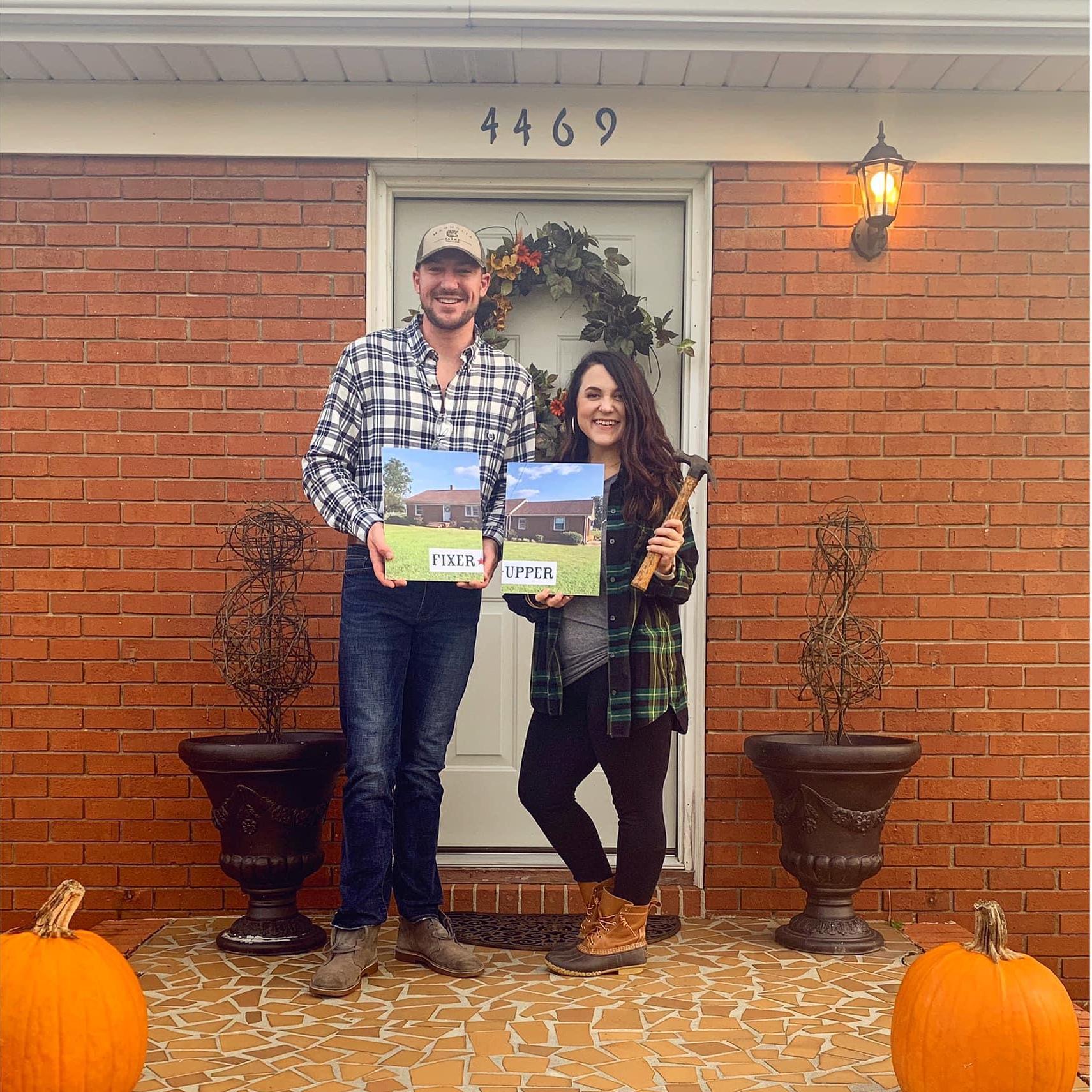 Chip & Johanna Gaines have nothing on us! Our first Halloween together, we mimicked the show "Fixer Upper" since Dusk completely remodeled his house just a couple months prior.