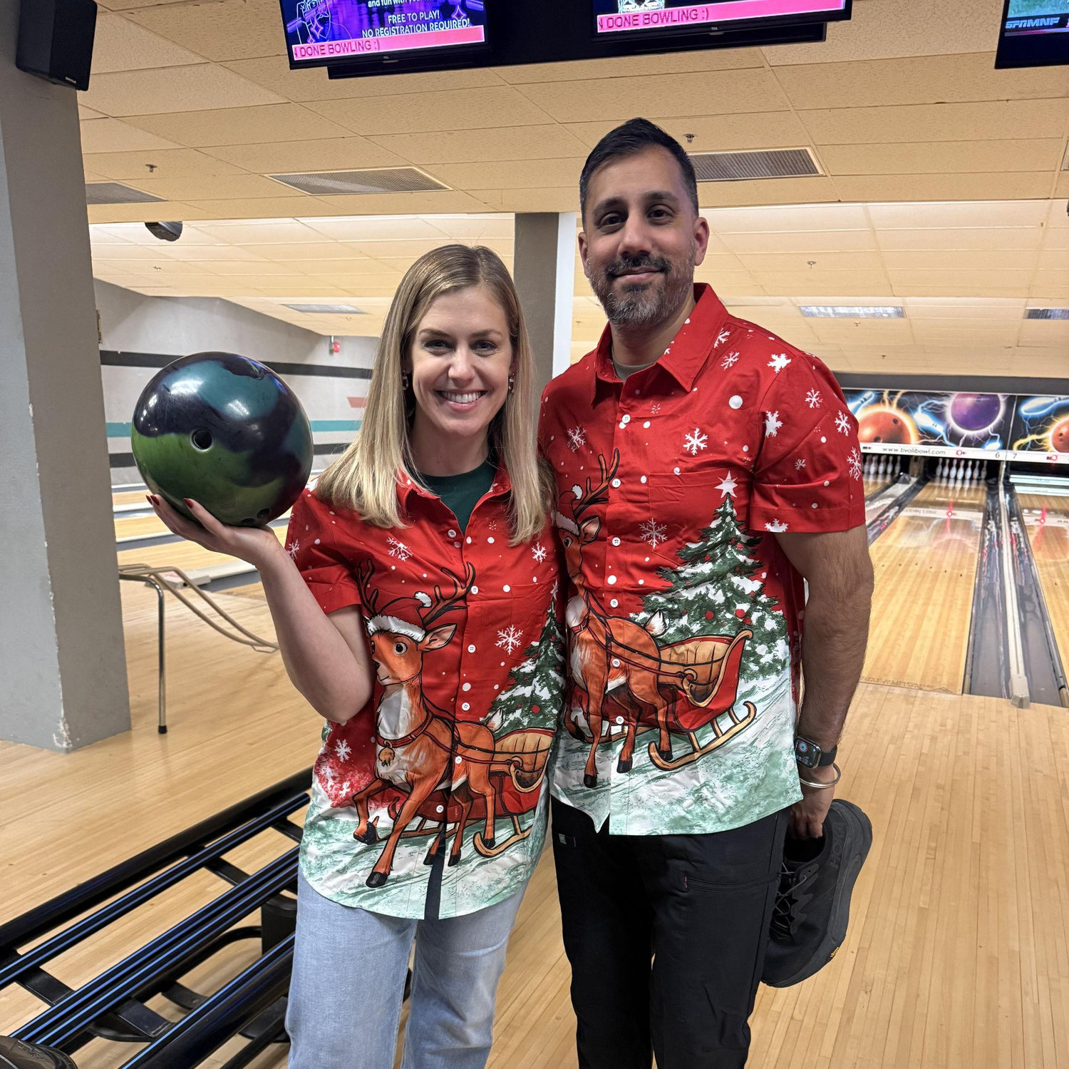 Joanna got Kamal into bowling and now he thinks he's professional.