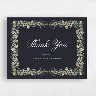 Ebony, Black Wedding Thank You - Nektar Landscape